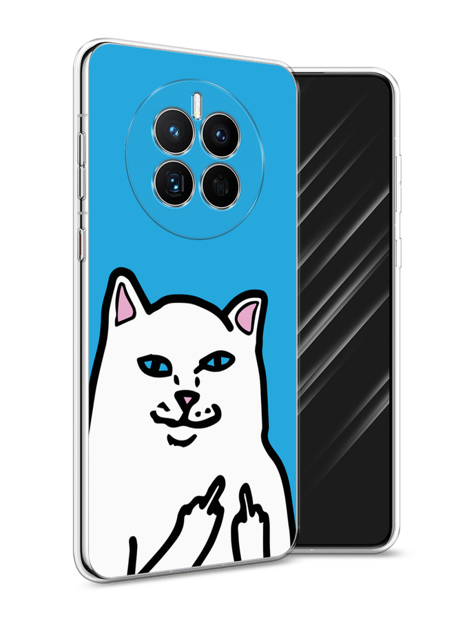 

Чехол Awog на Huawei Mate 50 "Кот жесть", Белый;голубой;черный, 6109850-9