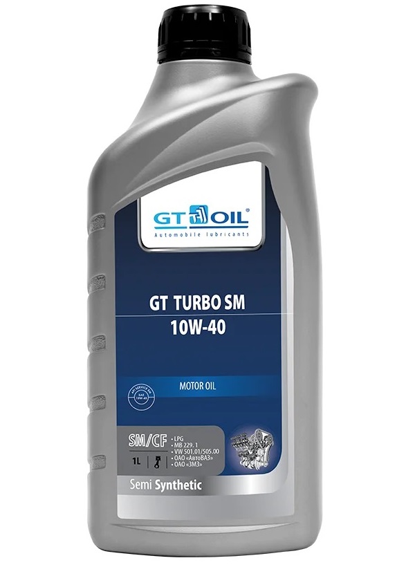 фото Gt oil масло моторное gt turbo sm, sae 10w40, api sm,sn/cf, 1 л gt oil^8809059407011