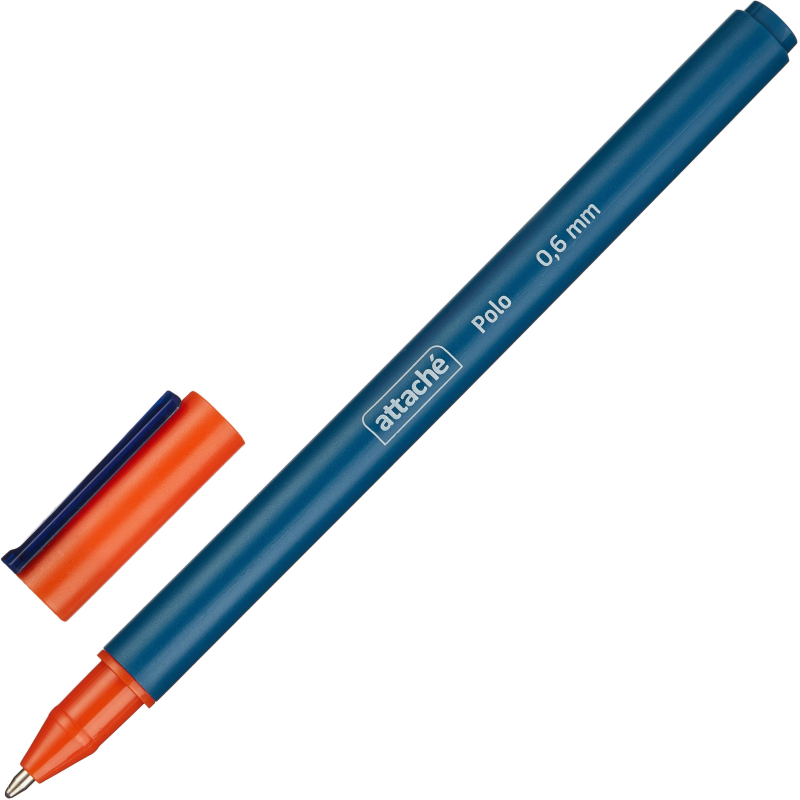 

Ручка шариковая Attache Polo, маслян, син. корп., син. стерж, (8шт.)