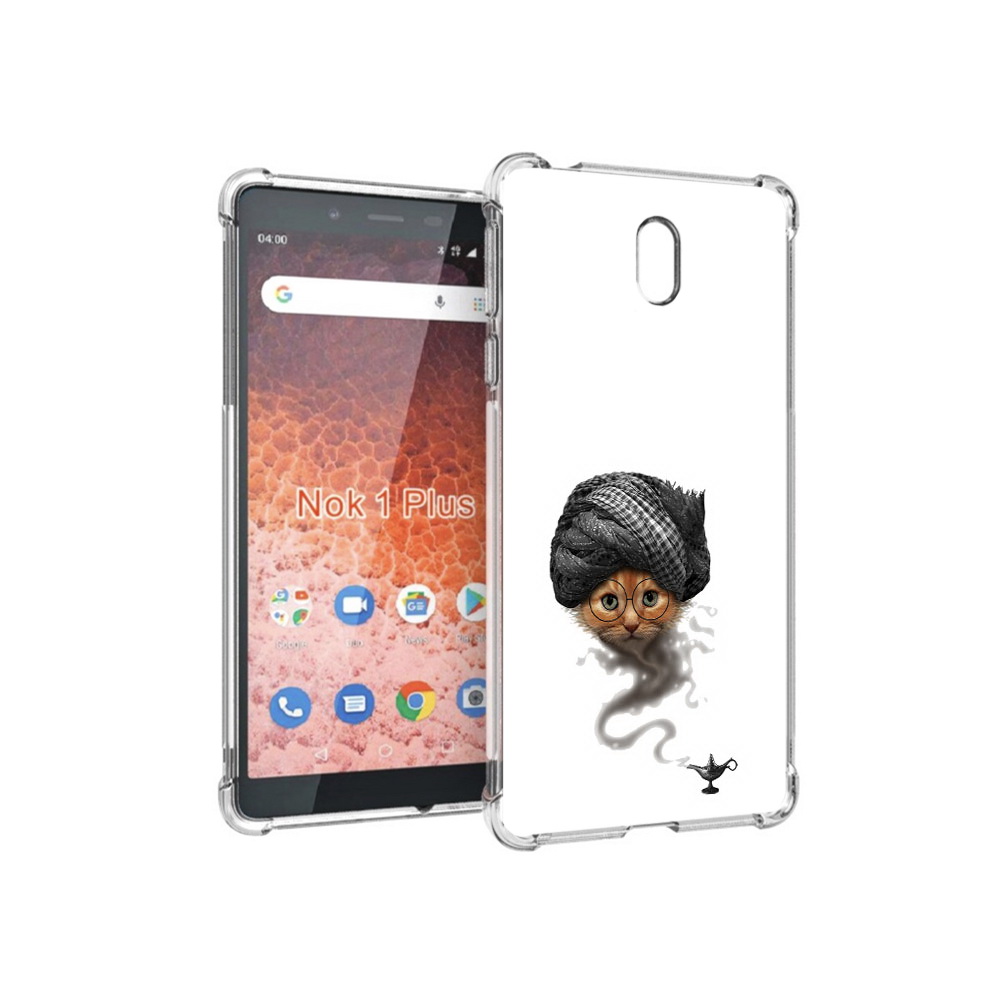 

Чехол MyPads Tocco для Nokia 1 Plus кот джин (PT129147.112.398), Прозрачный, Tocco