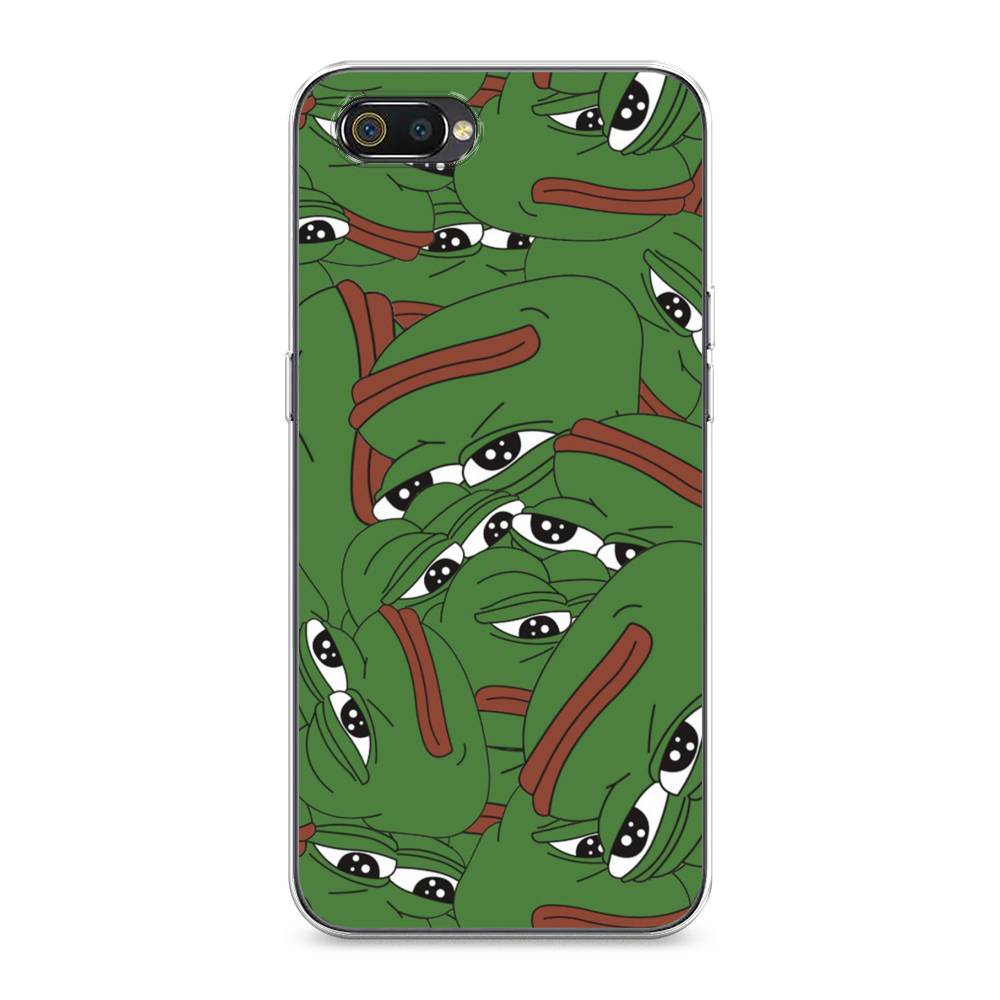 фото Силиконовый чехол "печальный frog" на realme c2 awog