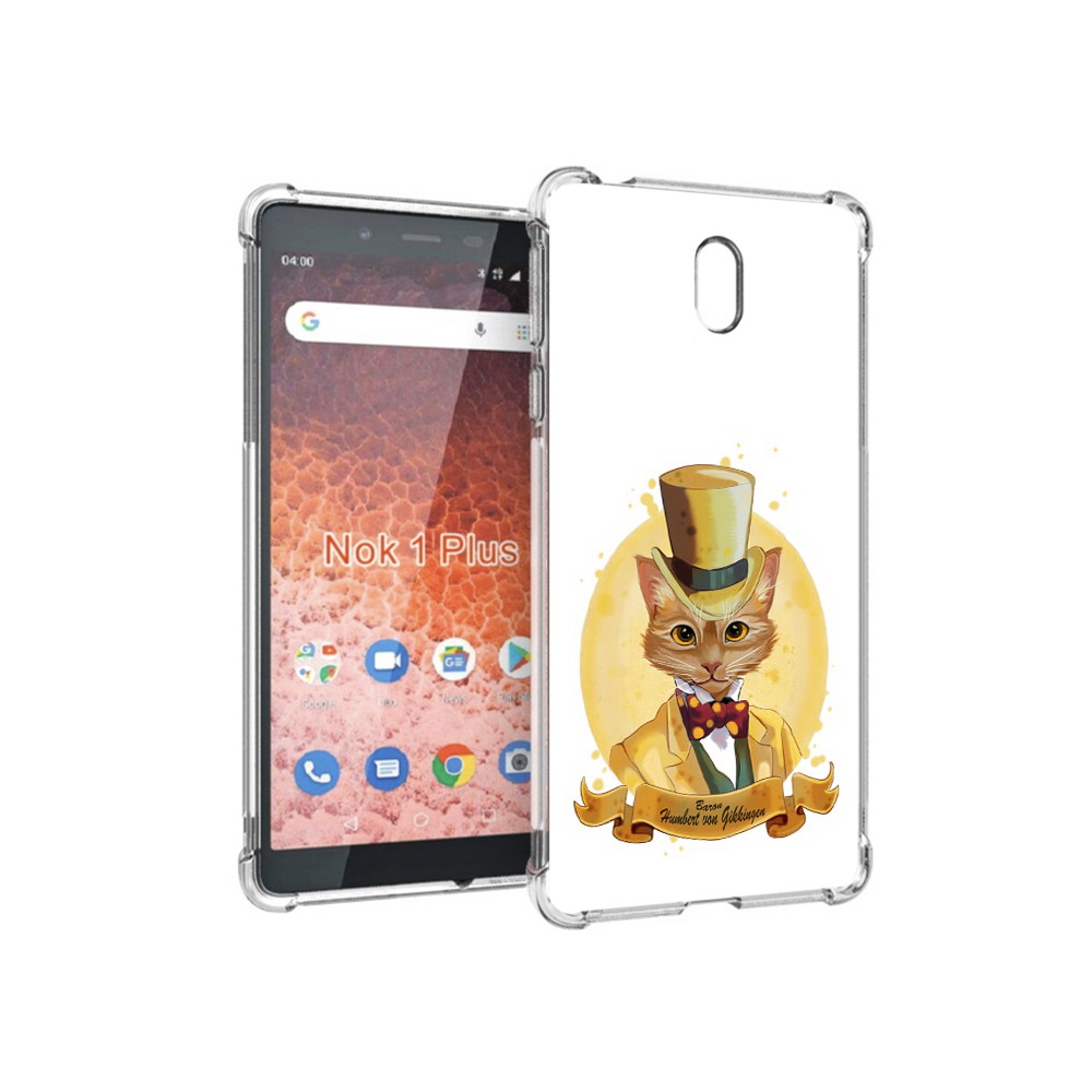 

Чехол MyPads Tocco для Nokia 1 Plus кот юрист (PT129147.112.401), Прозрачный, Tocco