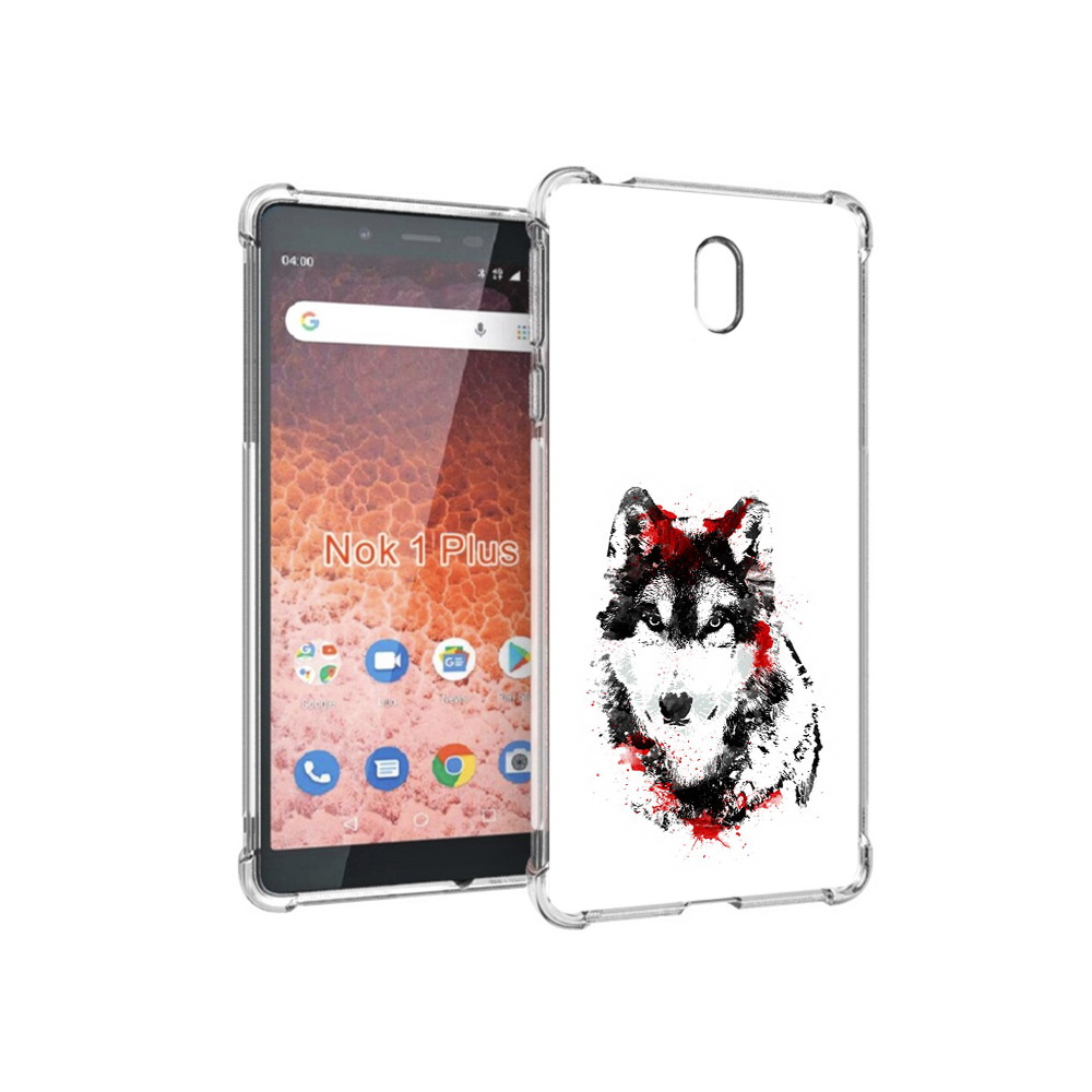 

Чехол MyPads Tocco для Nokia 1 Plus кровавый волк (PT129147.112.416), Прозрачный, Tocco