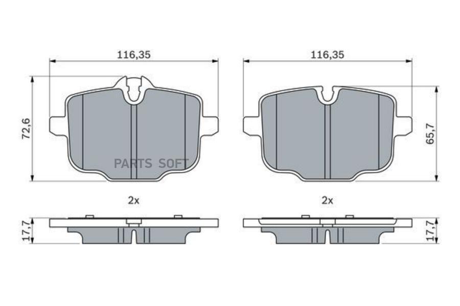 

Дисковые Колодки Задние Bosch арт. 0986424922
