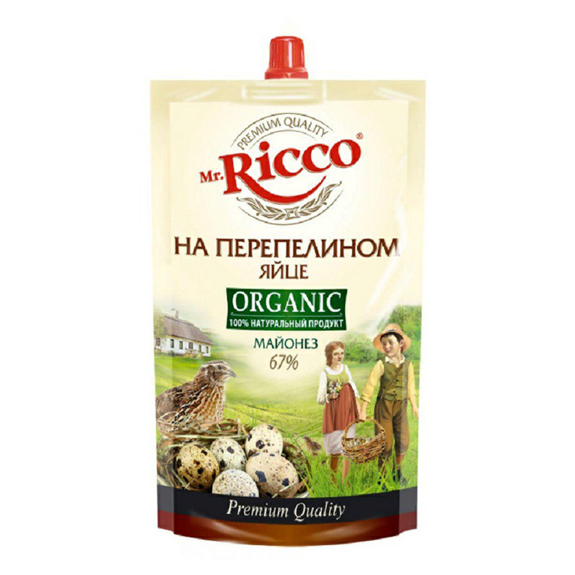 Майонез Mr.Ricco Organic На перепелином яйце 67% 205 г