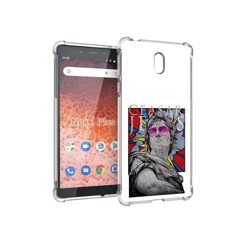 

Чехол MyPads Tocco для Nokia 1 Plus крутая статуя свободы (PT129147.112.423), Прозрачный, Tocco