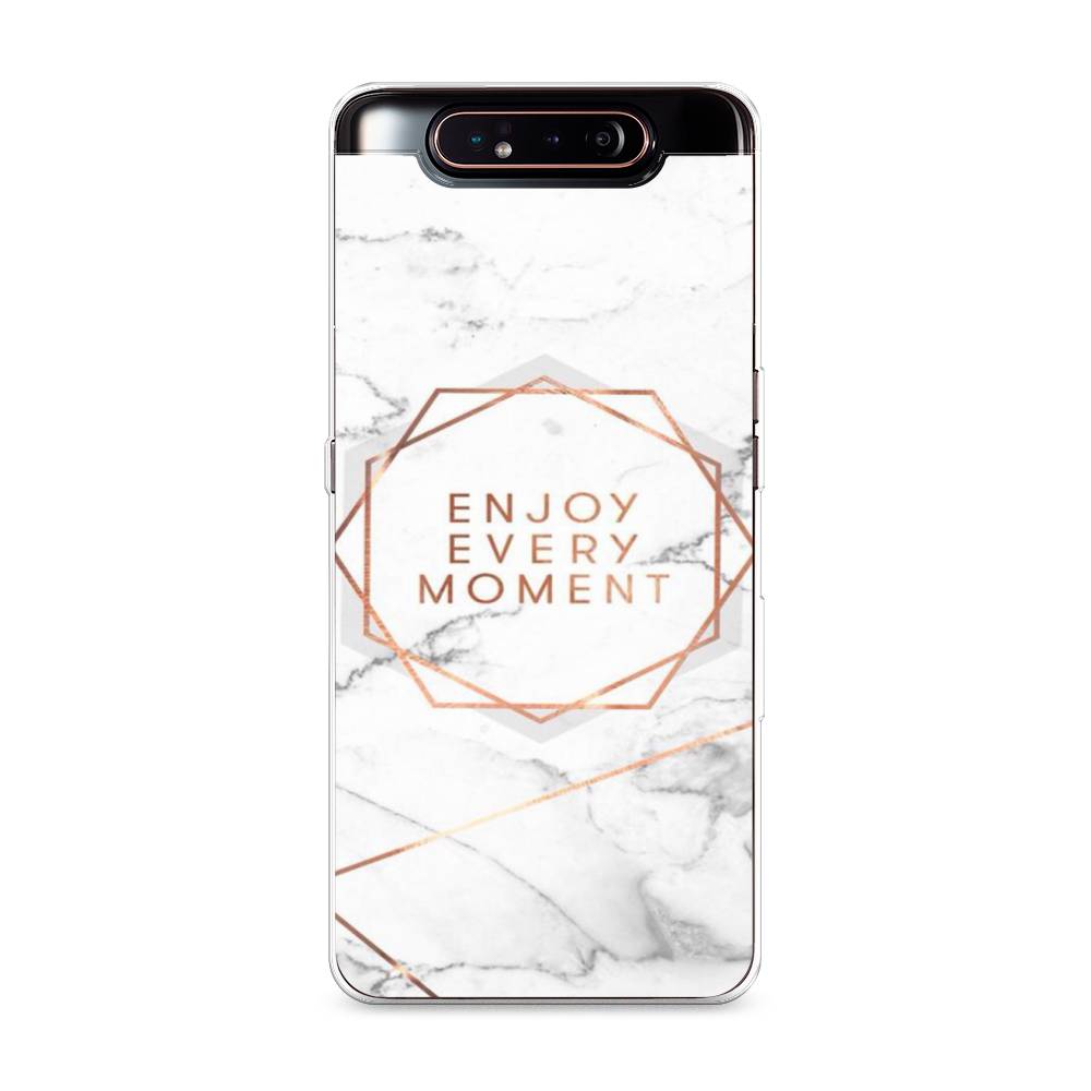

Чехол Awog на Samsung Galaxy A80 "Enjoy every moment мрамор", Разноцветный, 28350-7