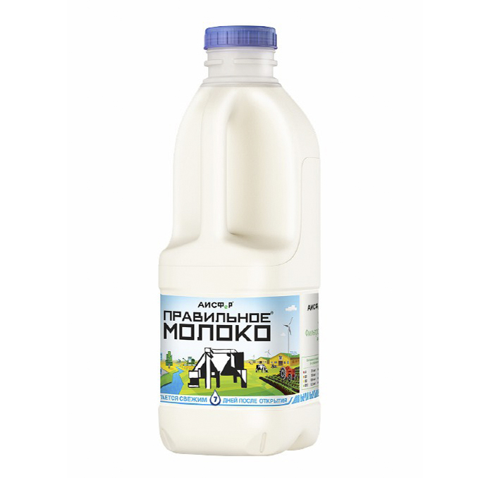 Молоко 1,5% коровье пастеризованное 900 мл Правильное Молоко БЗМЖ