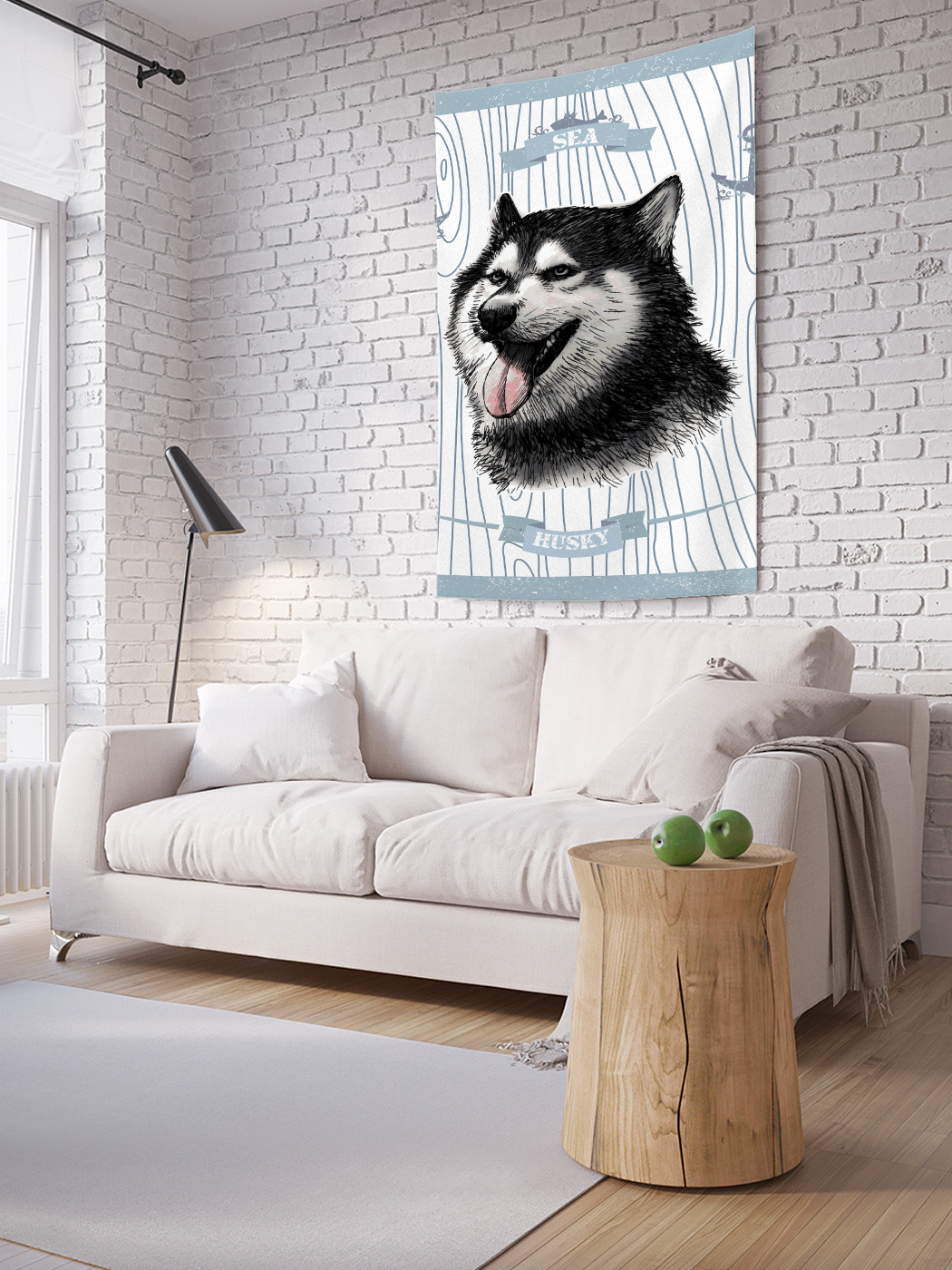 

Вертикальное фотопанно на стену JoyArty Собака и якоря 100x150 см, Собака и якоря