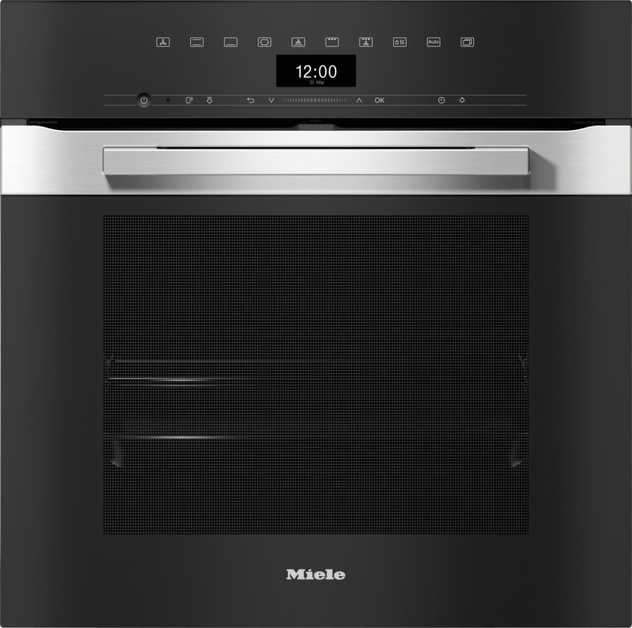 Встраиваемый электрический духовой шкаф Miele H7460B EDST/CLST серебристый, черный