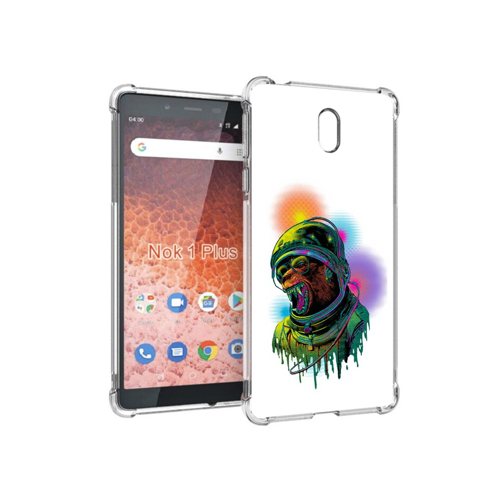 

Чехол MyPads Tocco для Nokia 1 Plus медведь космонавт (PT129147.112.466), Прозрачный, Tocco