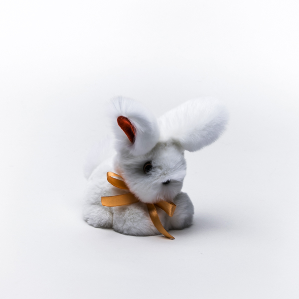 

Игрушка из натурального меха OnlyFur Кролик Тоша маленький белый