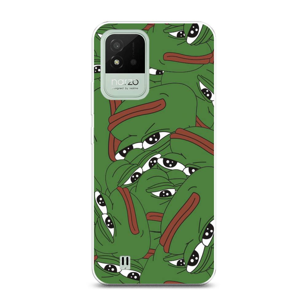 

Чехол Awog на Realme Narzo 50i "Печальный frog", Разноцветный, 2510050-9