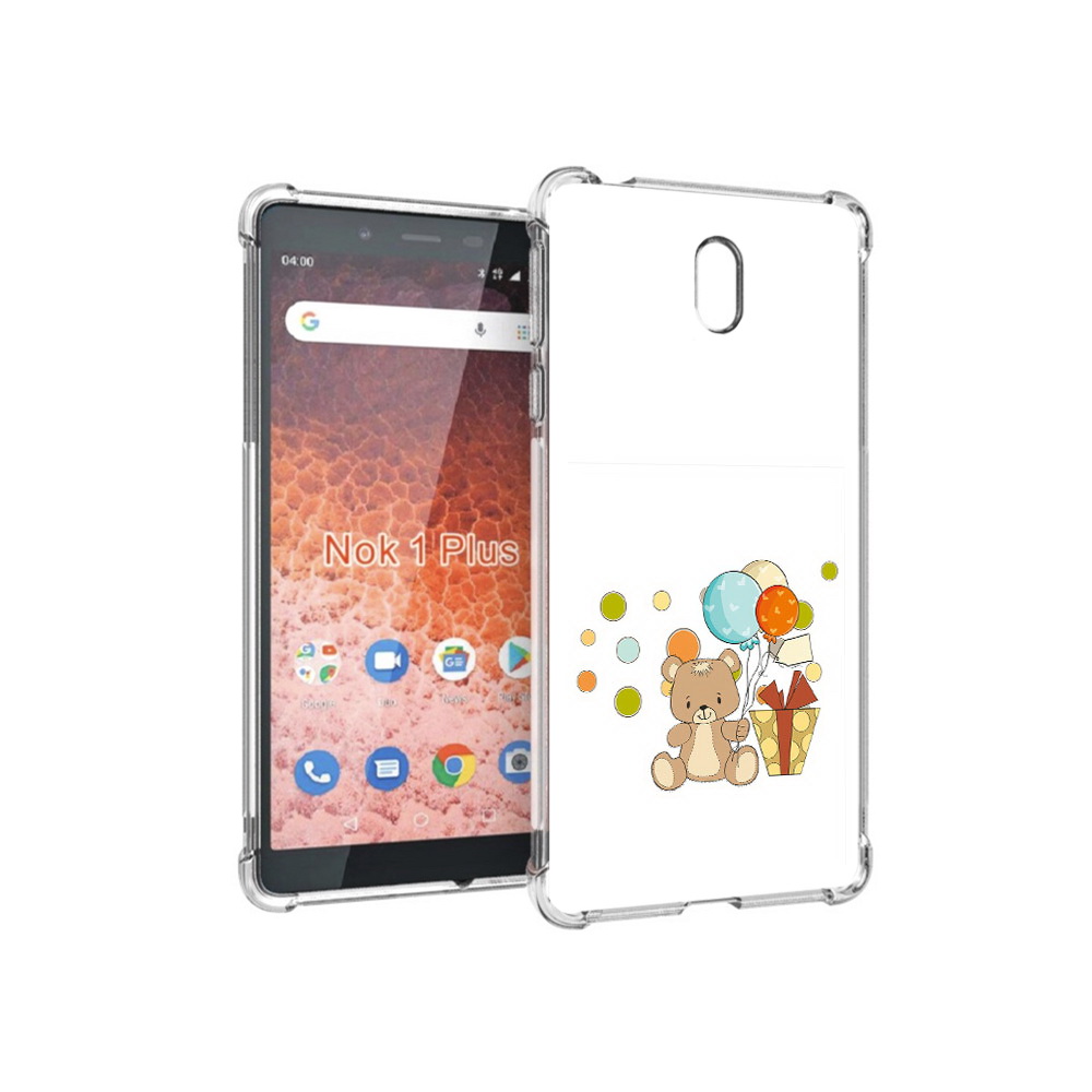 

Чехол MyPads Tocco для Nokia 1 Plus медвеженок с подарком (PT129147.112.470), Прозрачный, Tocco