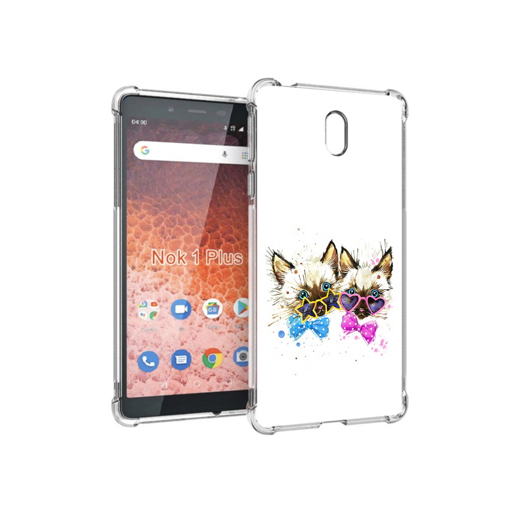 

Чехол MyPads Tocco для Nokia 1 Plus милые котята (PT129147.112.474), Прозрачный, Tocco
