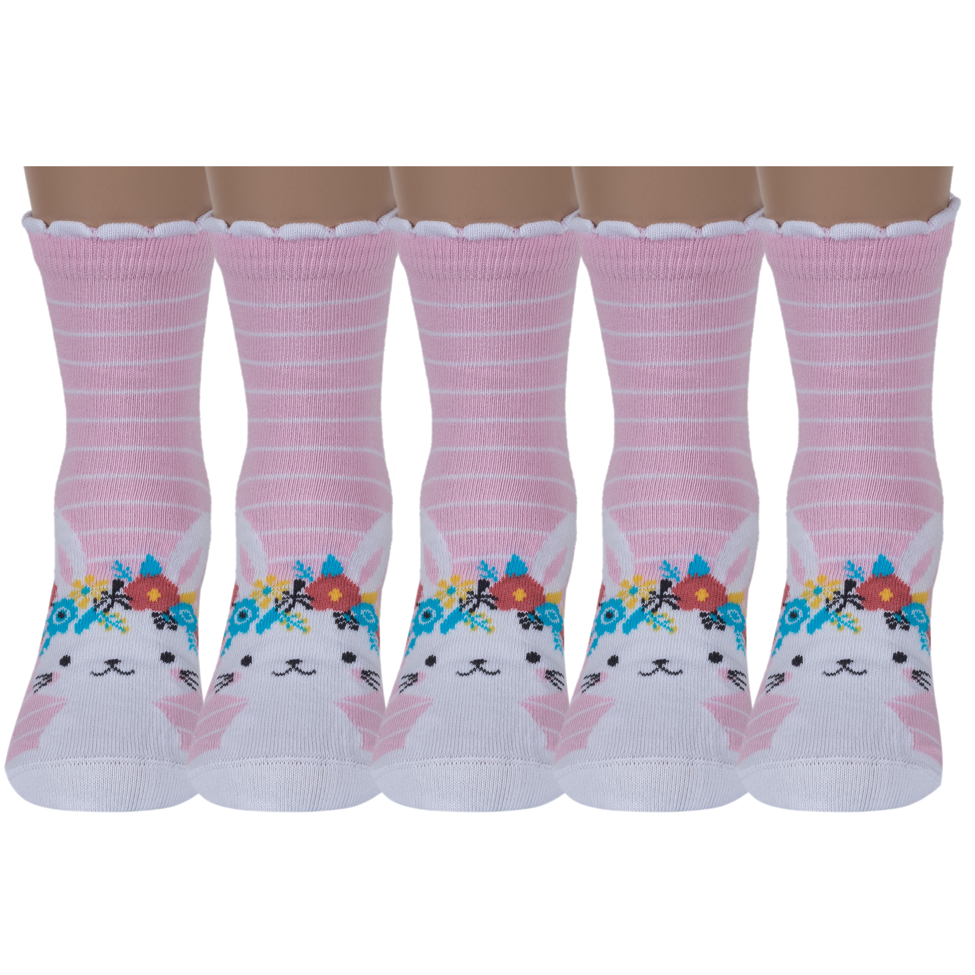 

Носки для девочек Rusocks 5-ДТ-95/1 цв. розовый; белый р. 18, 5-ДТ-95/1