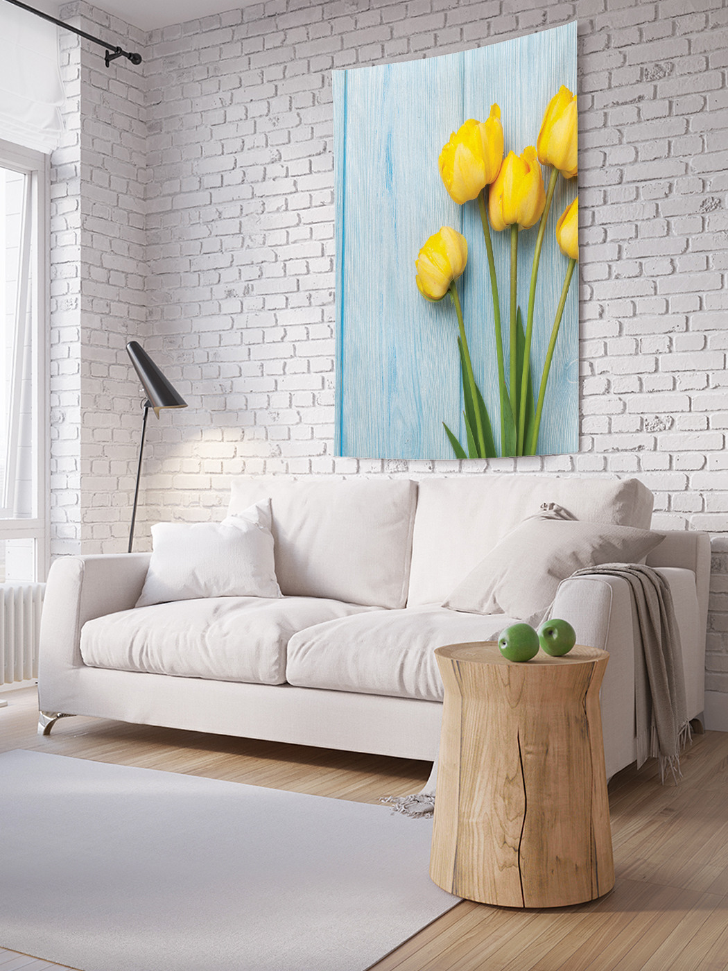 

Вертикальное фотопанно на стену JoyArty Желтые тюльпаны на деревянных досках 100x150 см, Желтые тюльпаны на деревянных досках