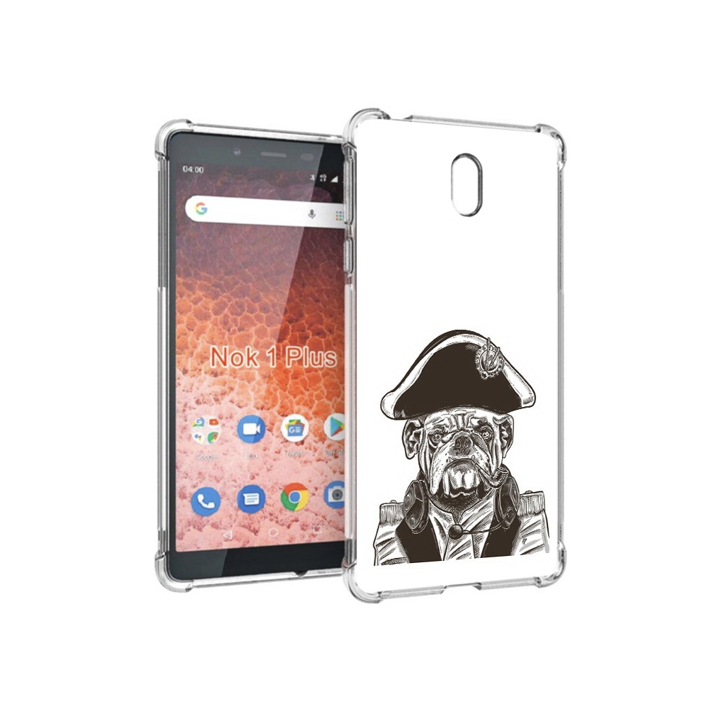 

Чехол MyPads Tocco для Nokia 1 Plus мопс генерал (PT129147.112.483), Прозрачный, Tocco
