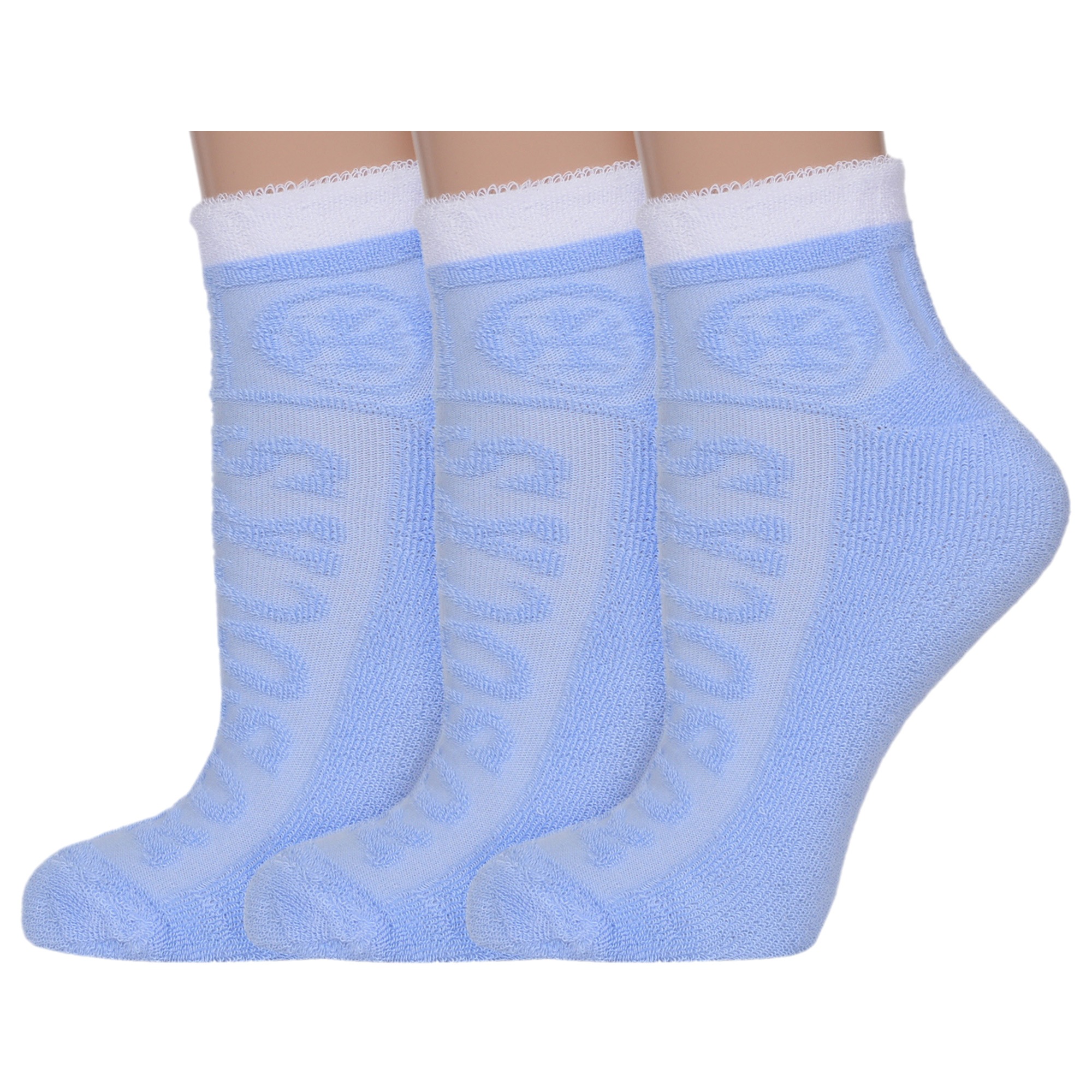 

Комплект носков женских Rusocks 3-Ж-1215 голубой; белый 23-25, 3-Ж-1215