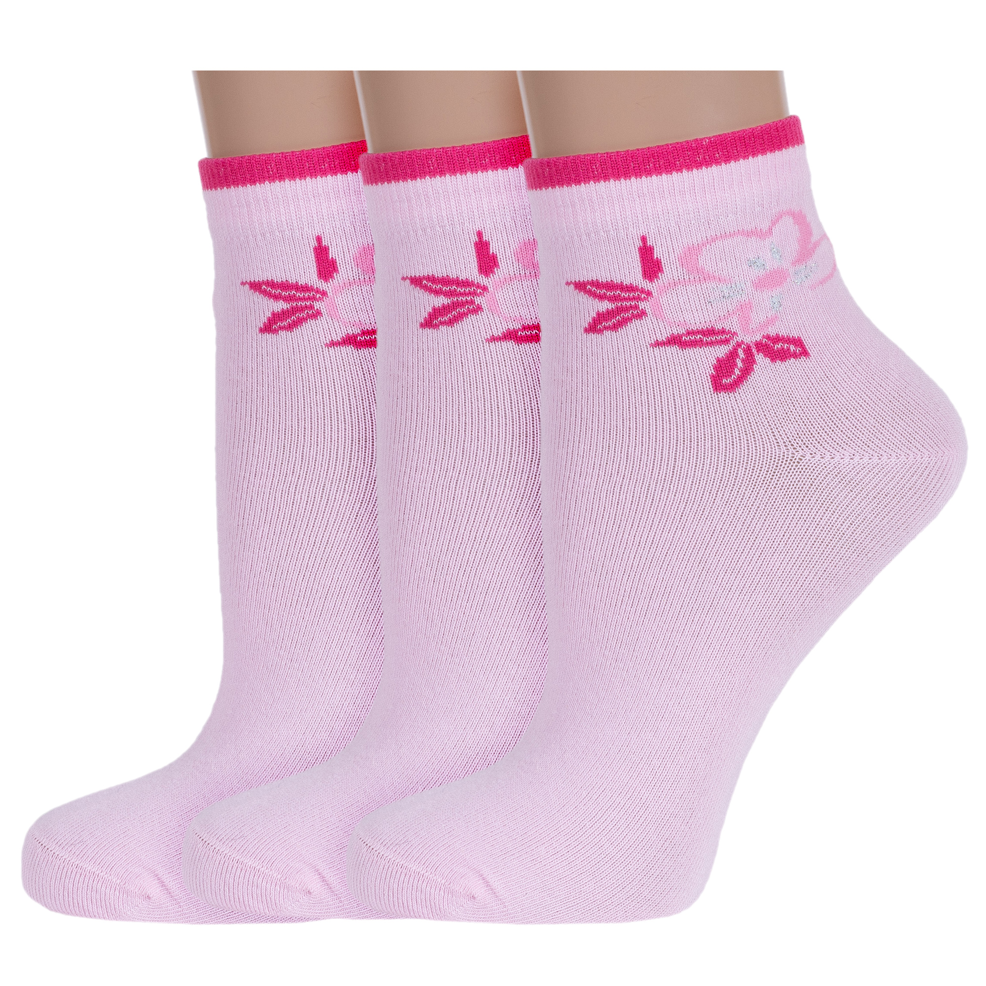 

Комплект носков женских Rusocks 3-Ж-1350-01 розовых 23-25, Розовый, 3-Ж-1350-01