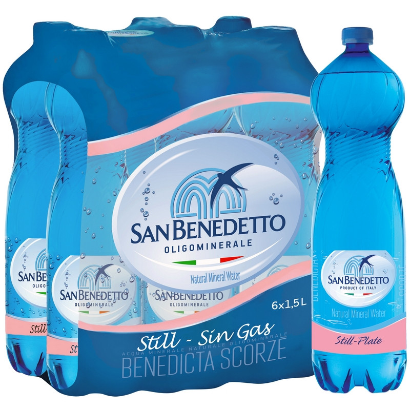 Вода San Benedetto минеральная негазированная 1,5 л 6 шт.