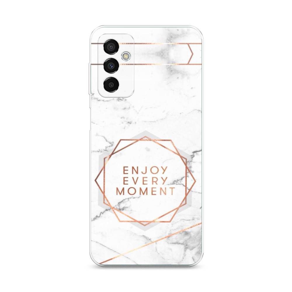 фото Силиконовый чехол "enjoy every moment мрамор" на samsung galaxy m23 5g awog