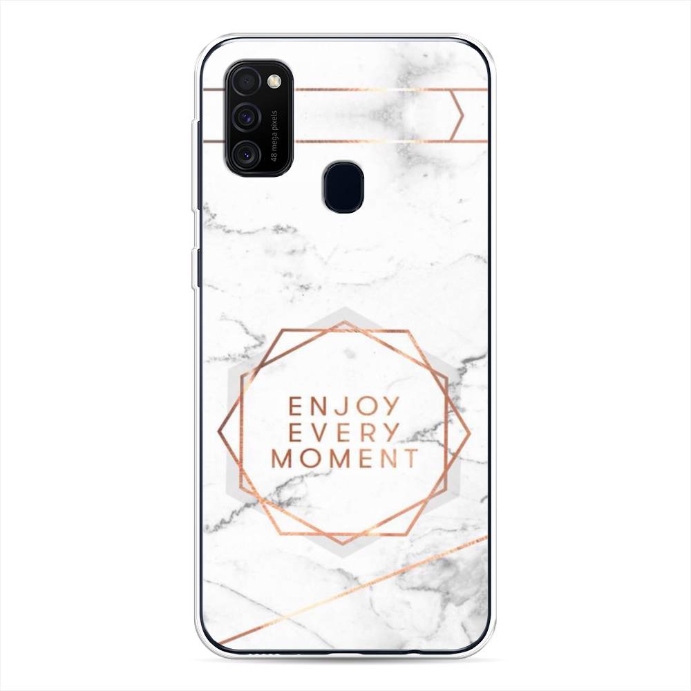 

Чехол Awog на Samsung Galaxy M30s/M21 "Enjoy every moment мрамор", Разноцветный, 29850-7