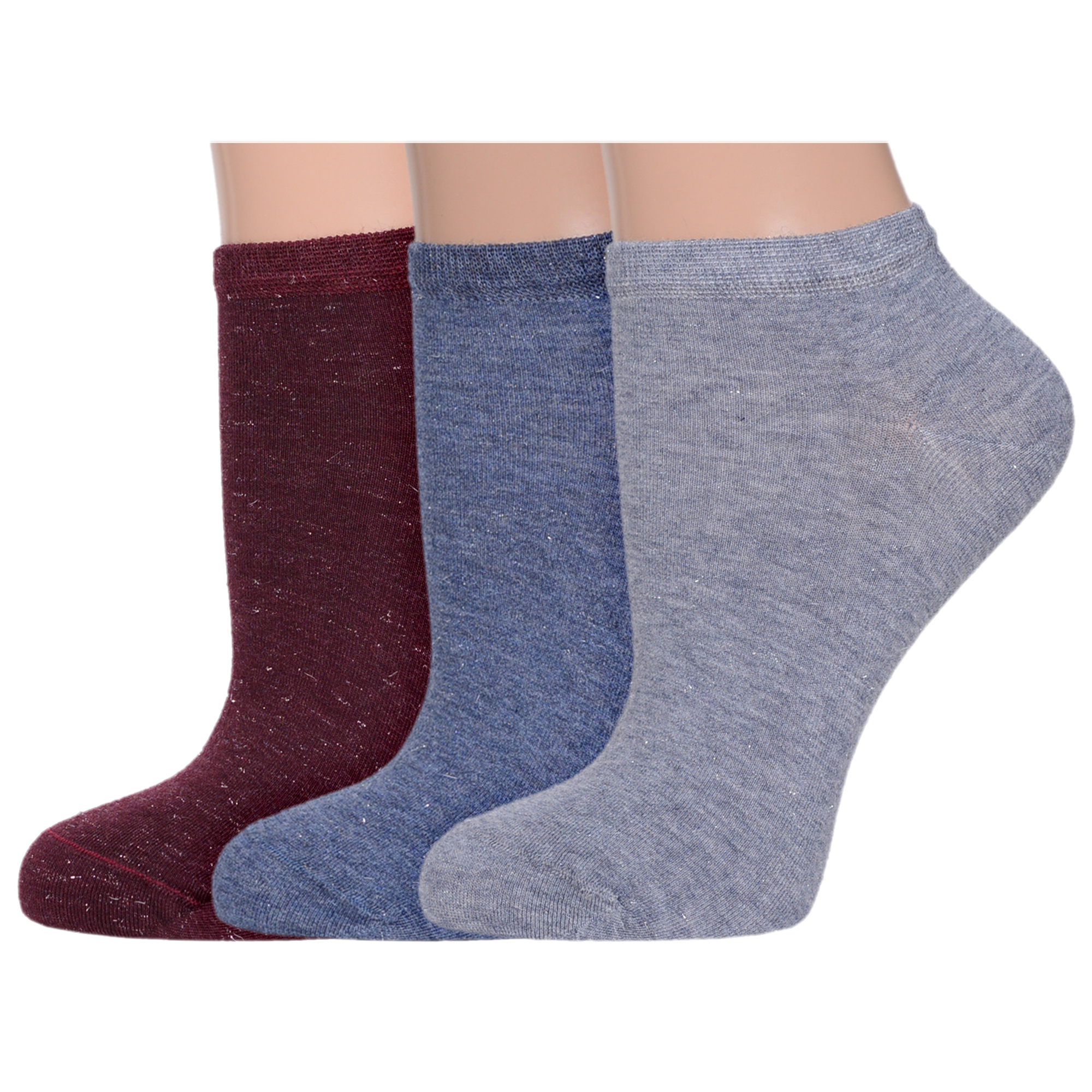

Комплект носков женских Rusocks 3-Ж3-13042 бордовых; синих; серых 23-25, 3-Ж3-13042