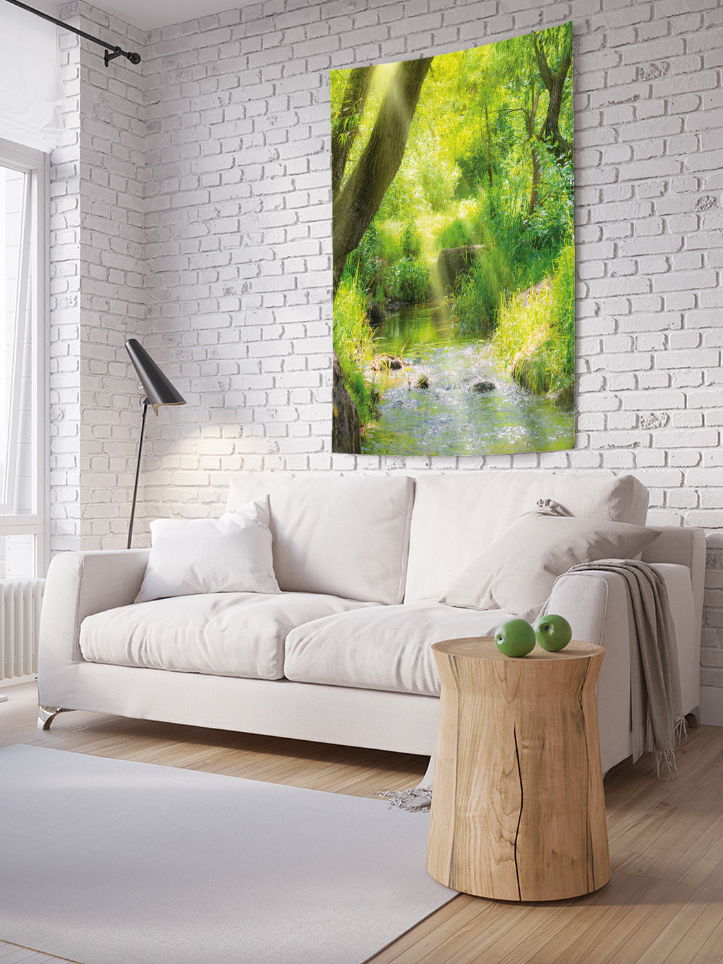 

Вертикальное фотопанно на стену JoyArty Журчащий ручей 150x200 см, Журчащий ручей