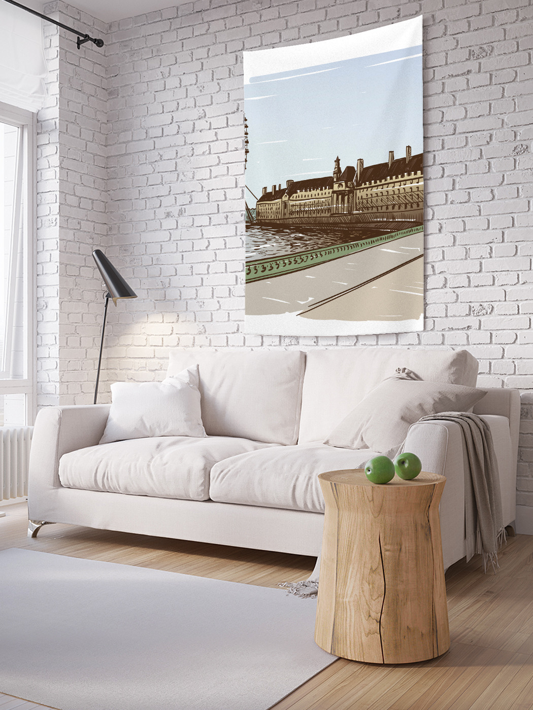 

Вертикальное фотопанно на стену JoyArty Набережная Темзы 150x200 см, Набережная Темзы