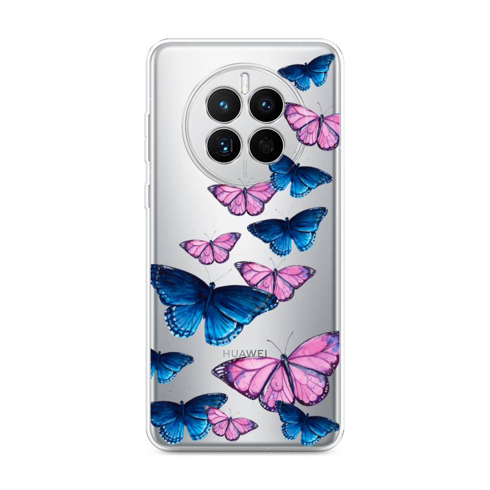 

Чехол Awog на Huawei Mate 50 "Полет бабочек", Синий;черный;розовый, 6109850-2