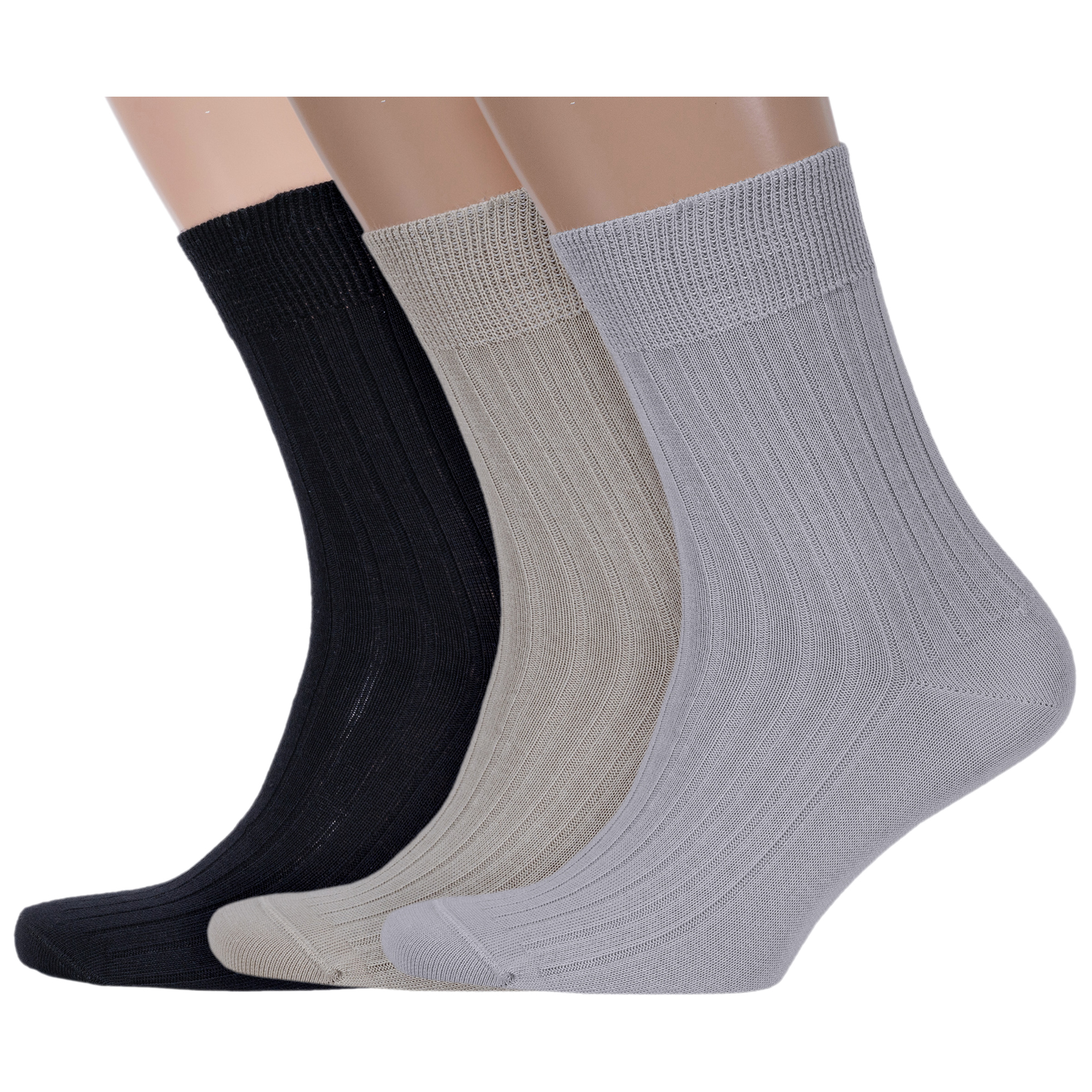 фото Комплект носков мужских брестский чулочный комбинат 3-14с2220 черных; бежевых; серых 31