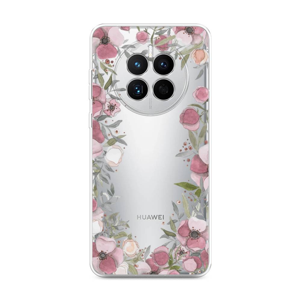 

Чехол Awog на Huawei Mate 50 "Розовая цветочная рамка", Розовый;зеленый, 6109850-8