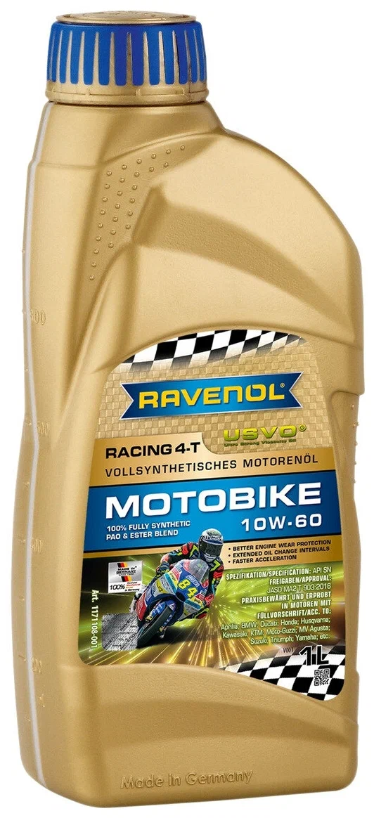 Моторное масло Ravenol Racing 4-T Motobike Sae 10W60 1л 100056191987