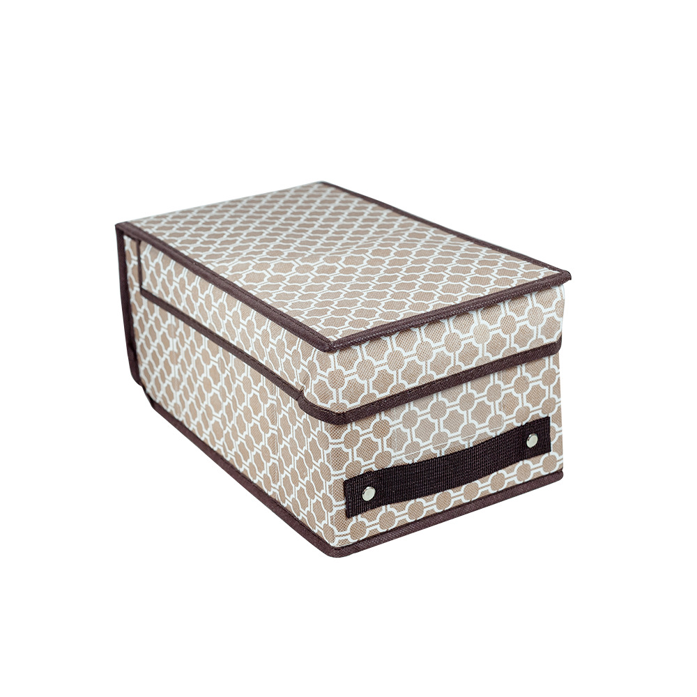 

Короб для хранения с крышкой коричневый "Patterns", 18*33*15 см, HM34856-DZ20