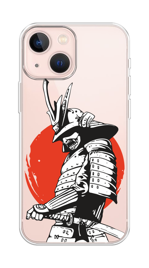 

Чехол на Apple iPhone 13 mini "Самурай с катаной", Черный;красный;белый, 14150-1