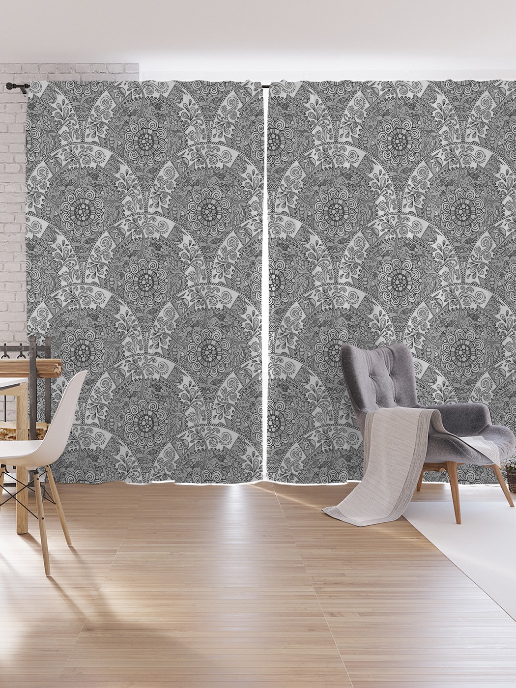 

Шторы под лён JoyArty "Чешуя из мандалы", серия Oxford DeLux, 340х265 см, Чешуя из мандалы