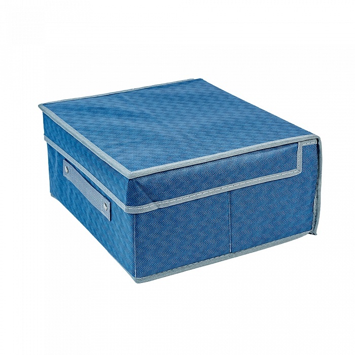 Короб для хранения с крышкой синий, 30*28*15 см