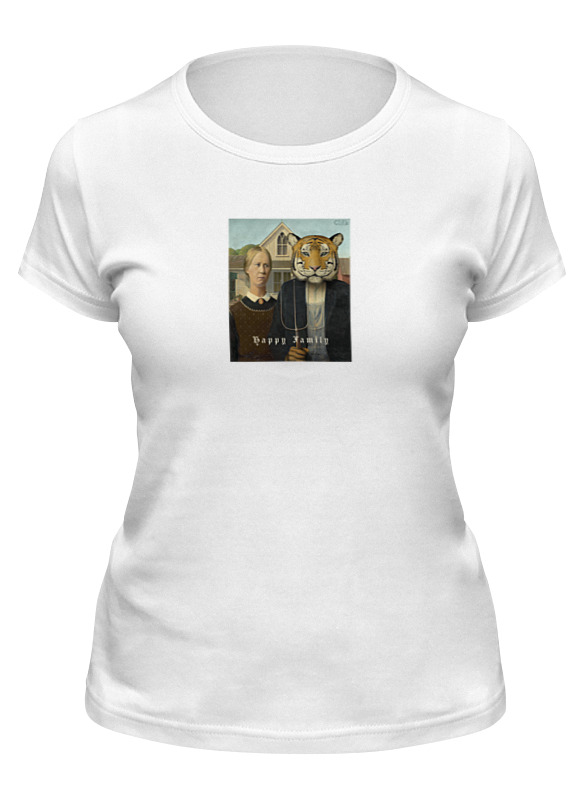 

Футболка женская Printio «happy family» белая 2XL, Белый, «happy family»