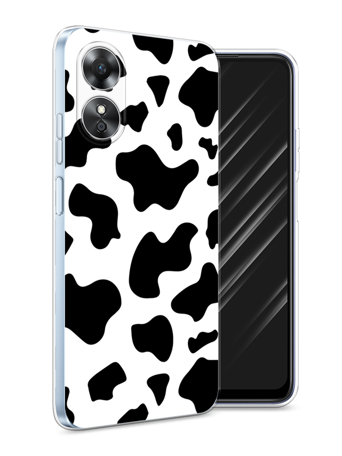 

Чехол Awog на Oppo A17 "Пятна коровы", Белый;черный, 2512050-1