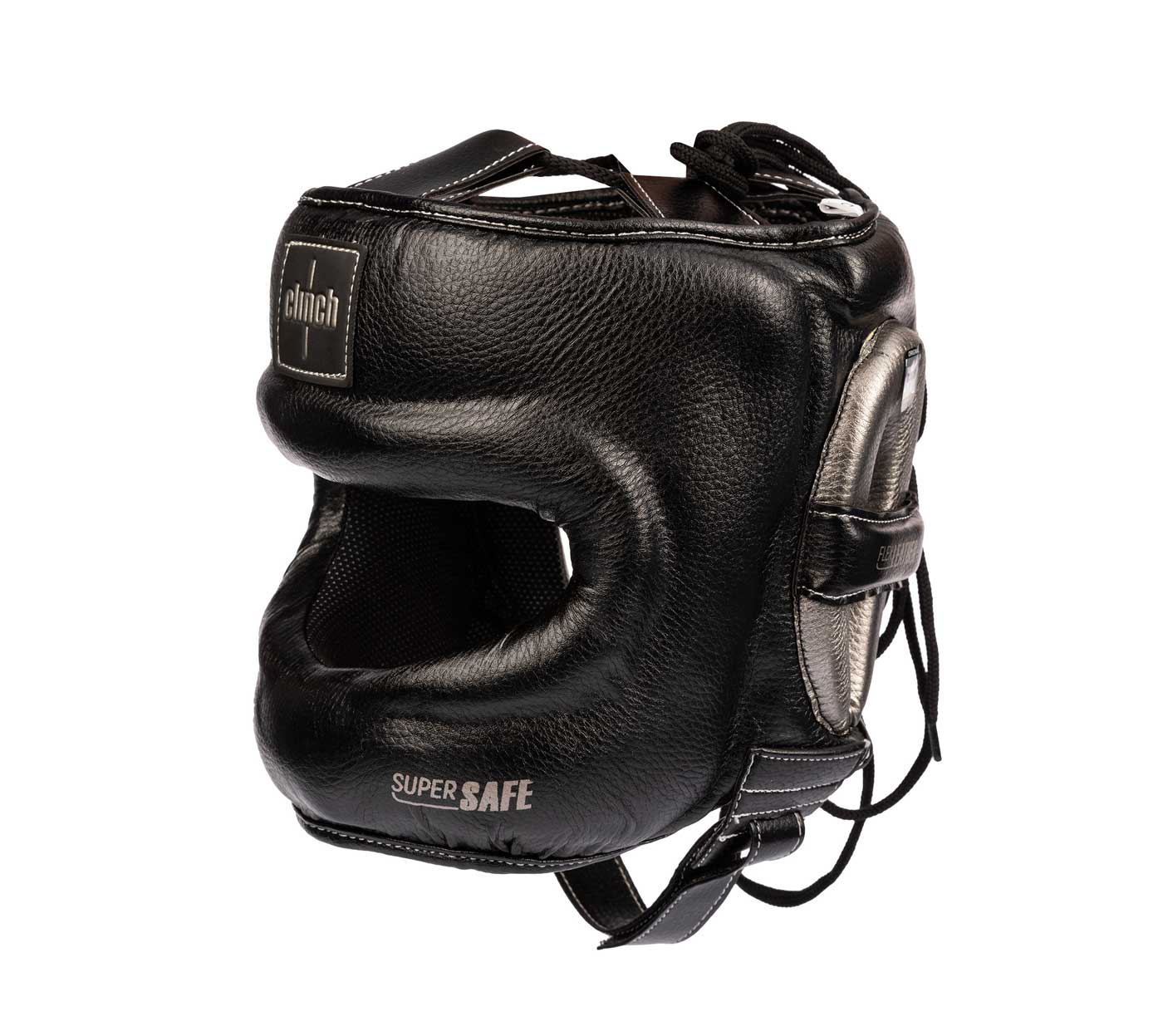 Шлем для единоборств Clinch Face Guard с бампером, чёрно-бронзовый, размер L-XL