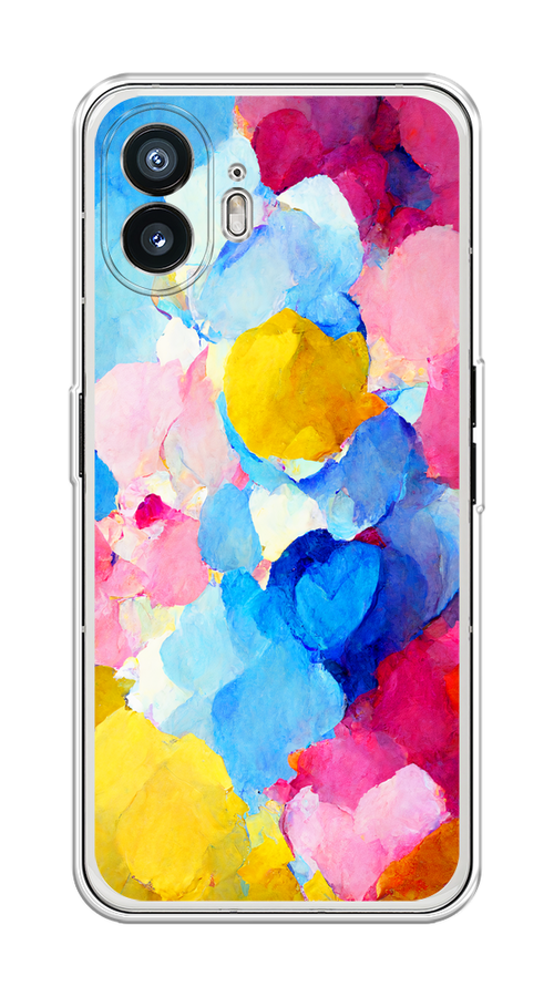 

Чехол на Nothing Phone (2) "Яркие пятна", Синий;голубой;желтый;розовый, 3300250-1