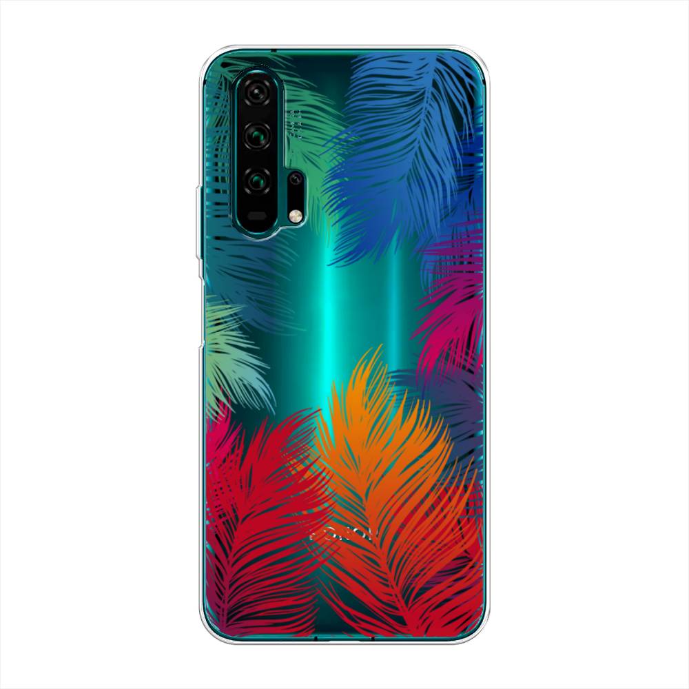 фото Чехол awog "рамка из перьев" для honor 20 pro