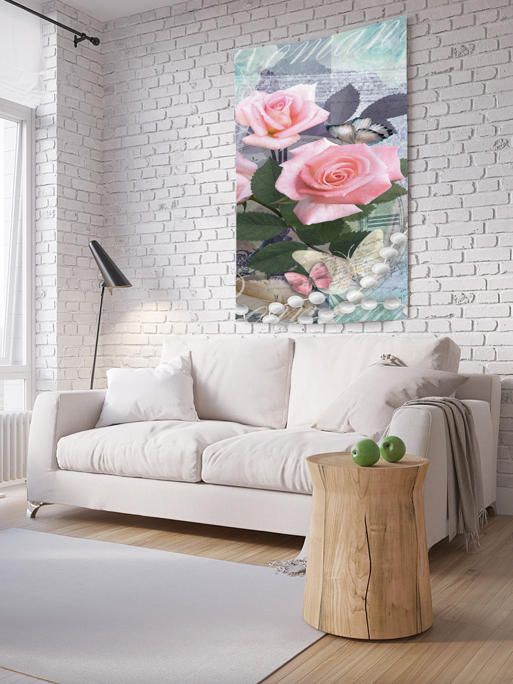 

Вертикальное фотопанно на стену JoyArty Розы и бисер 100x150 см, Розы и бисер