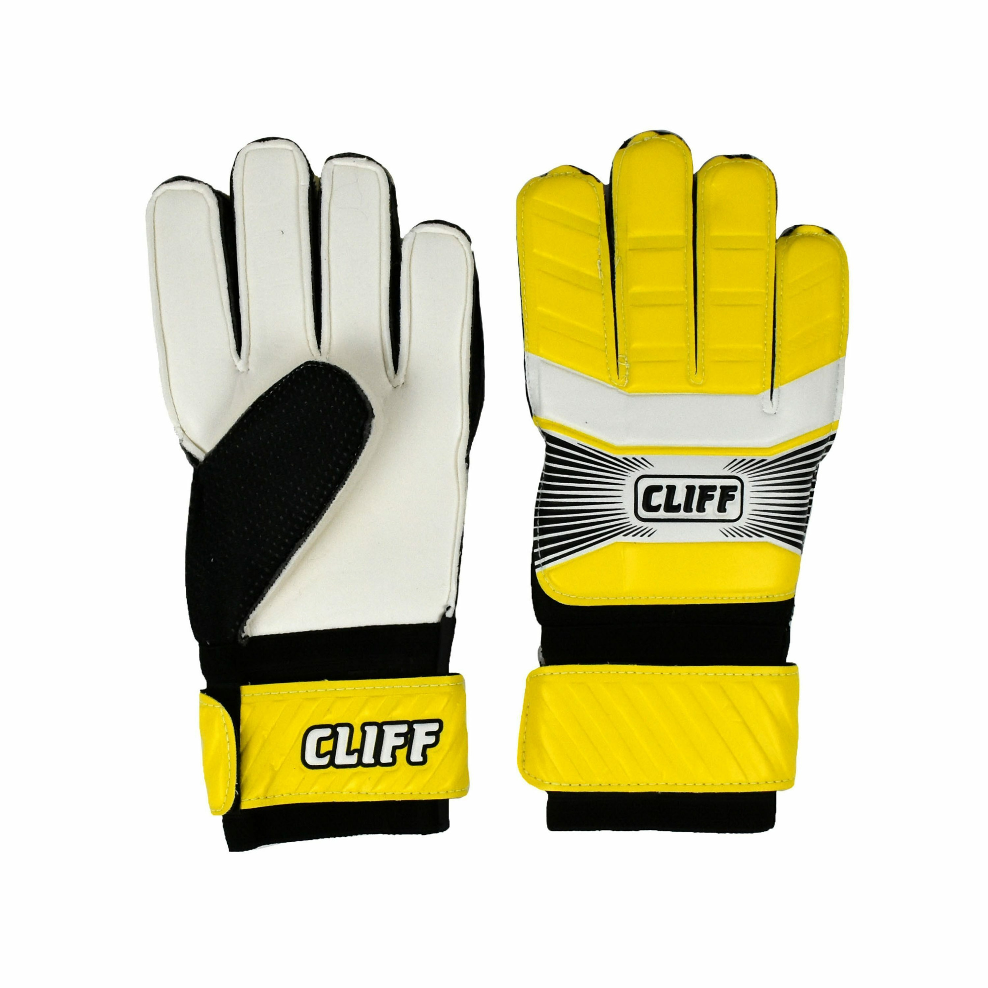 Перчатки вратарские CLIFF СF-46 желто-черные р.7