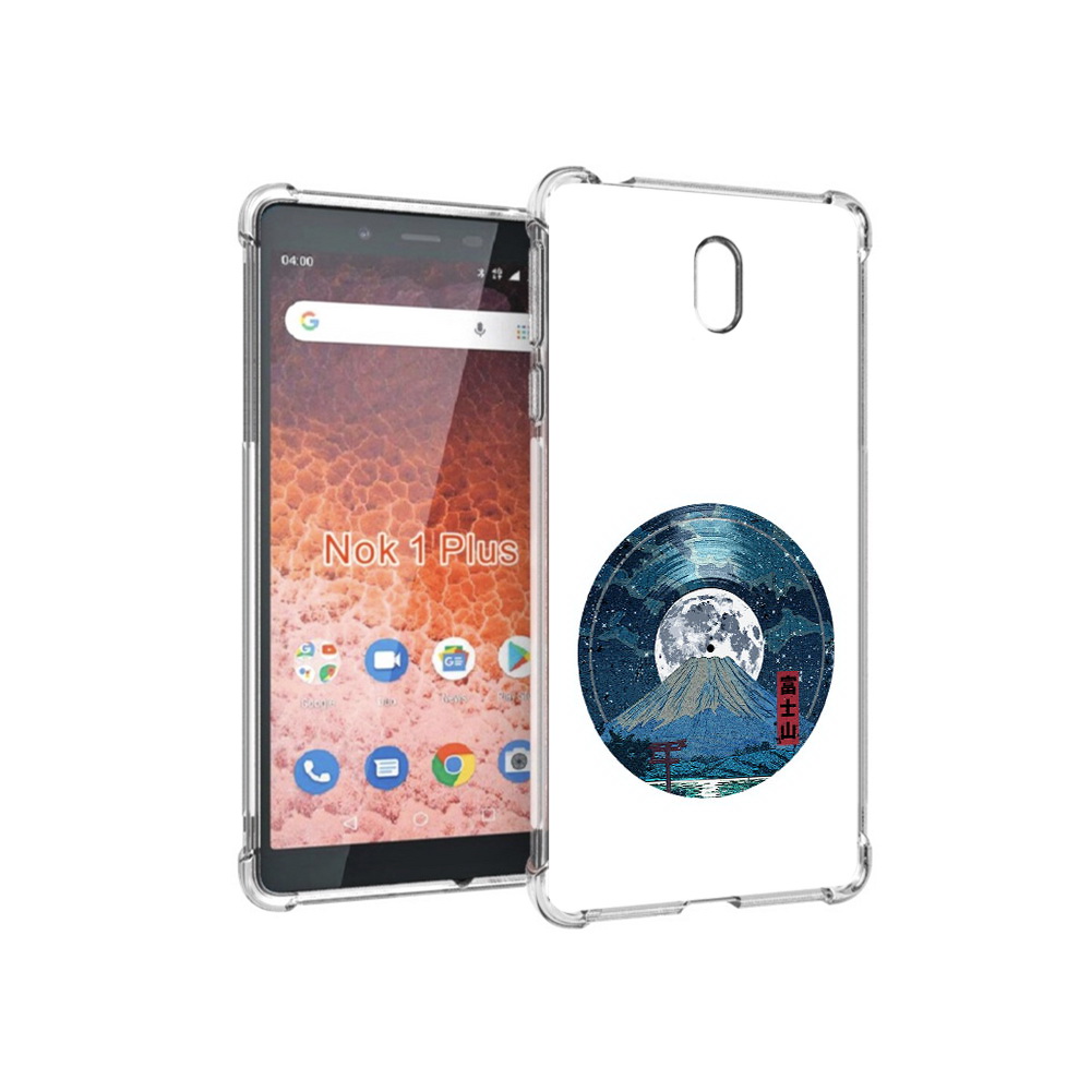 

Чехол MyPads Tocco для Nokia 1 Plus нарисованная виниловая гора с луной (PT129147.112.497), Прозрачный, Tocco