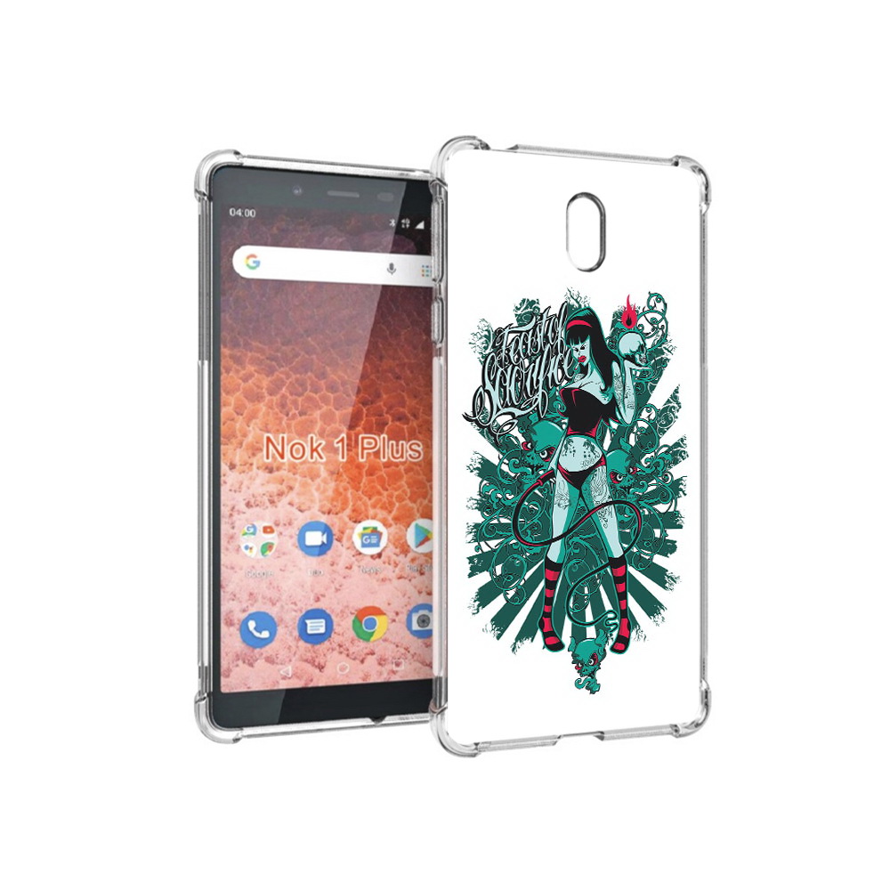 

Чехол MyPads Tocco для Nokia 1 Plus нарисованная девушка в татуировках (PT129147.112.499), Прозрачный, Tocco