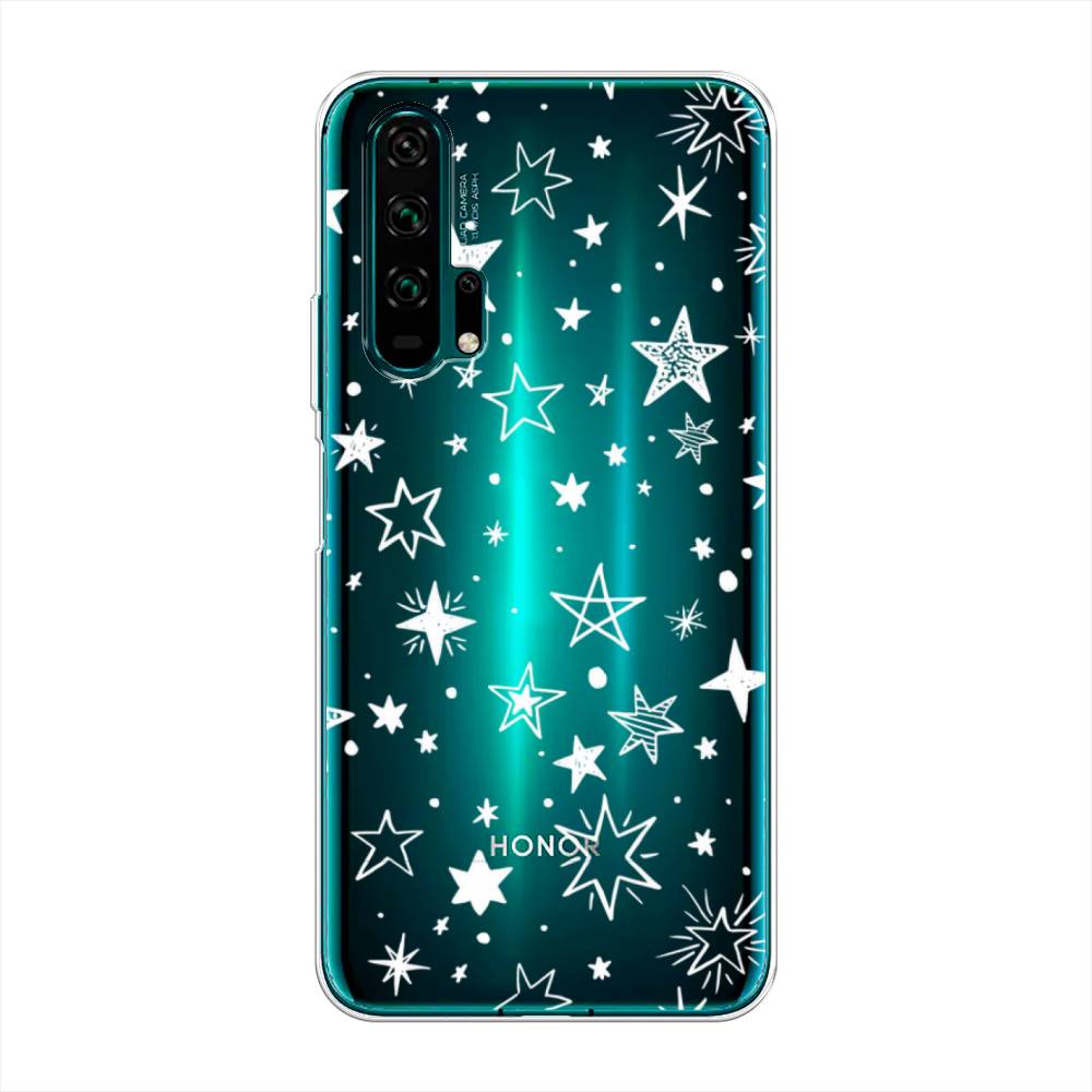

Чехол Awog на Honor 20 Pro "Звездочки графика белая", Разноцветный, 69350-7