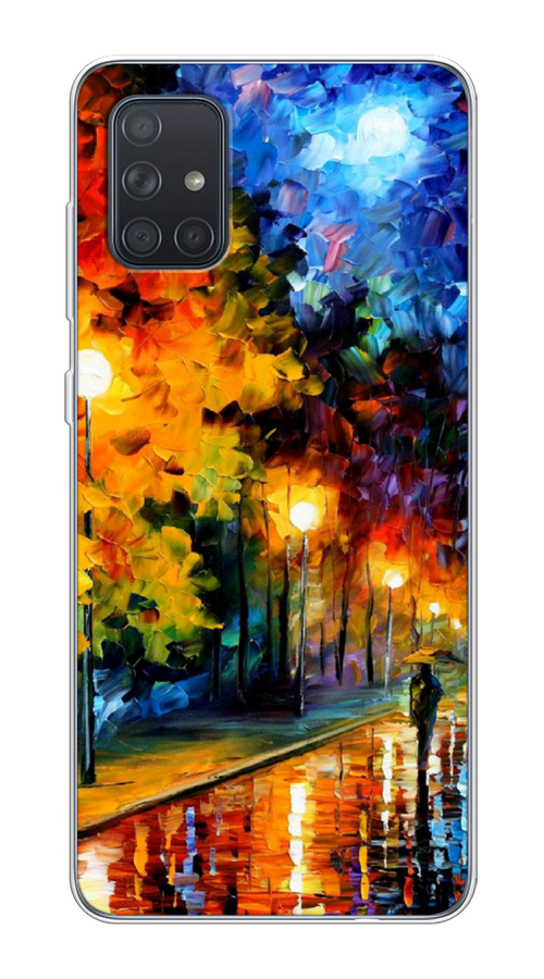 

Чехол на Samsung Galaxy A71 4G "Безлюдная улочка", Оранжевый;желтый;синий, 29050-1