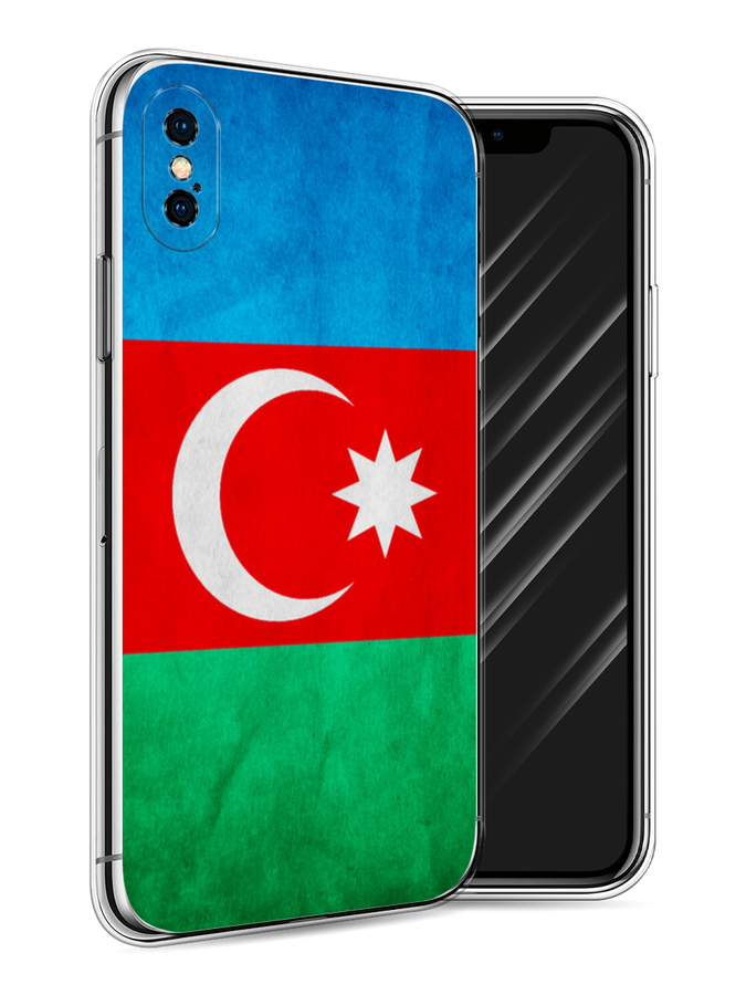 

Чехол Awog на Apple iPhone X (10) / Айфон X (10) "Флаг Азербайджана", Разноцветный, 11050-5
